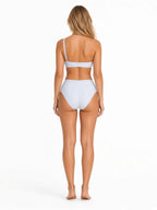 Blue Gingham Gathered-Front Bikini & Boyshort Set