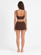 Layered-Look Three-Piece Bikini & Skirt Set