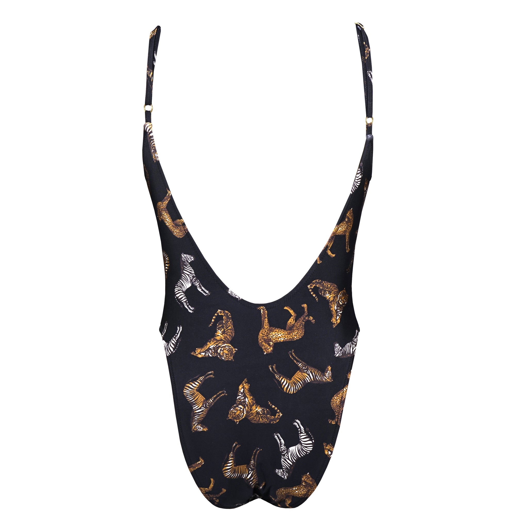DIANA ZOO ANIMAL PRINT LOW BACK ONE PIECE SWIMSUIT